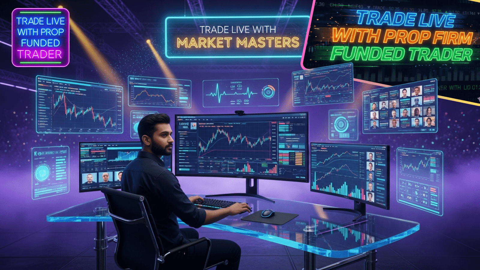 trade live with prop firm funded trader