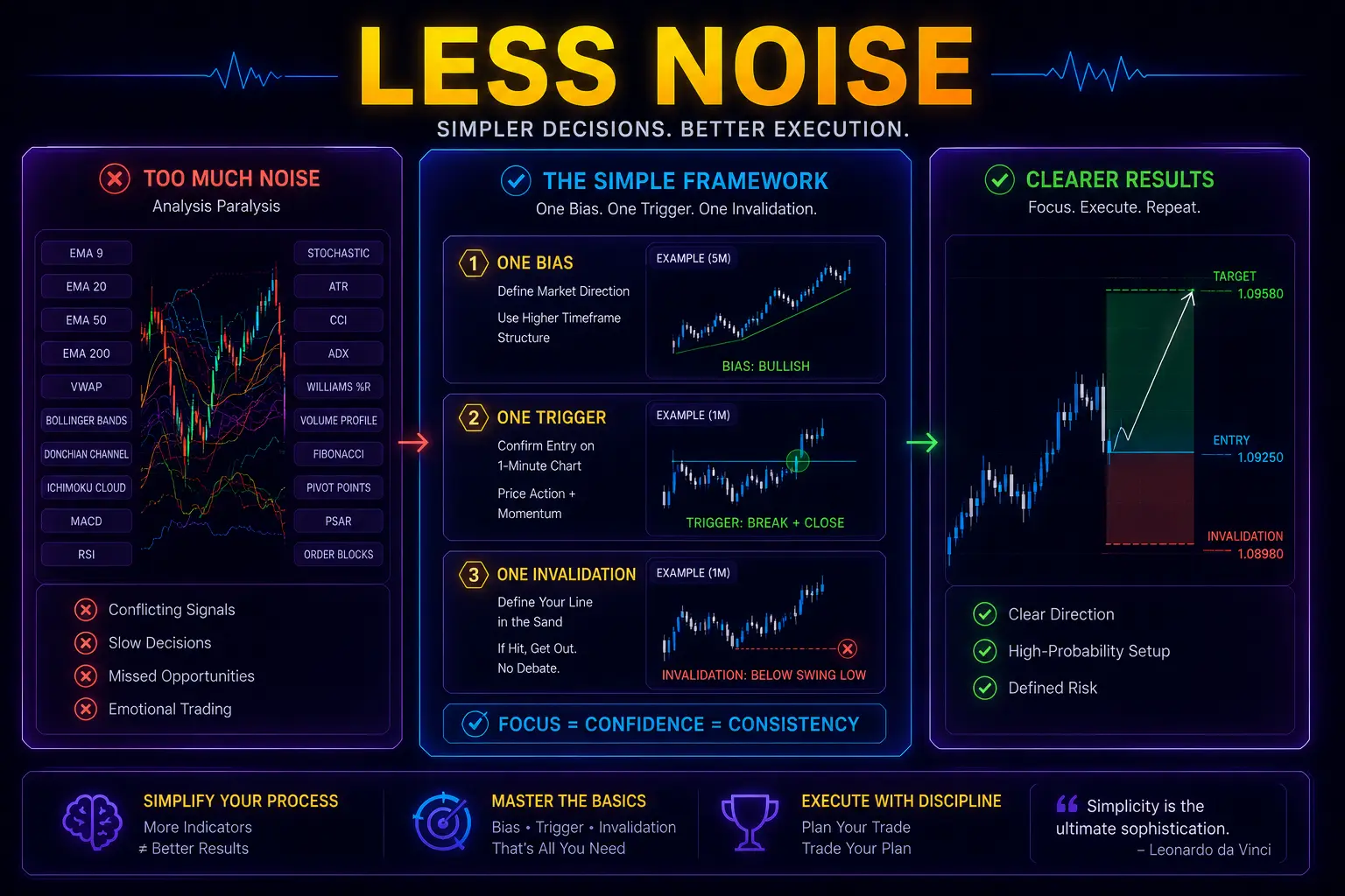 One bias one trigger one invalidation scalping diagram