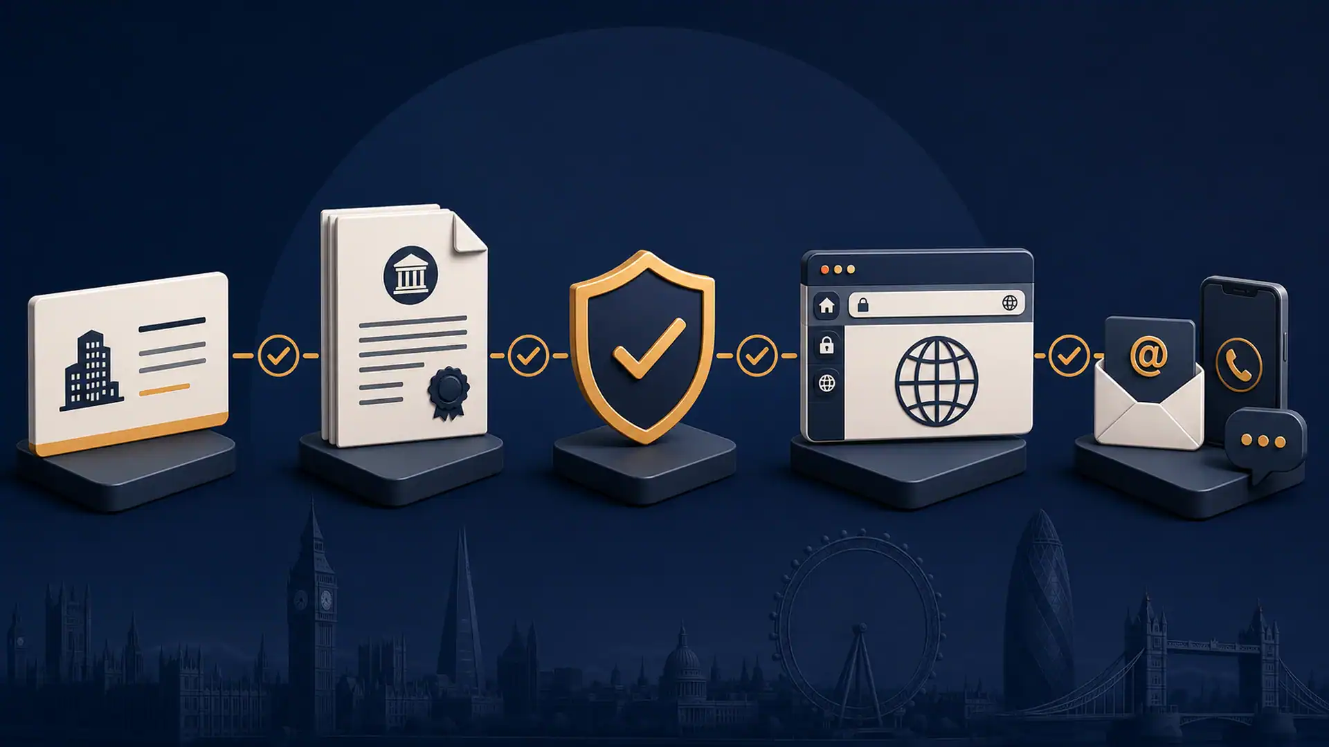 Exact firm and domain verification chain using independent official evidence