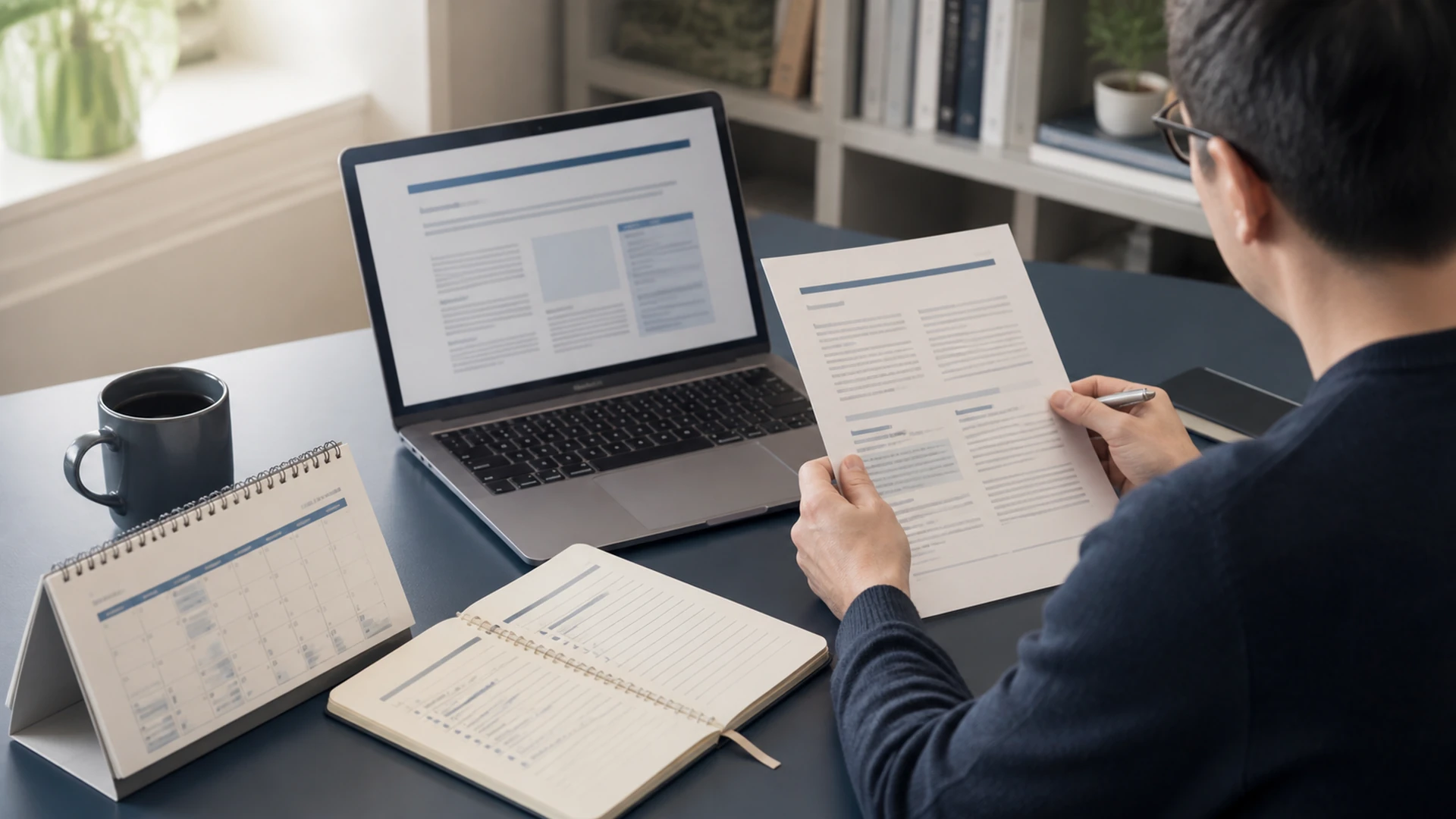 Check the official revision policy Analyst checking an official revision policy before updating a weekly review