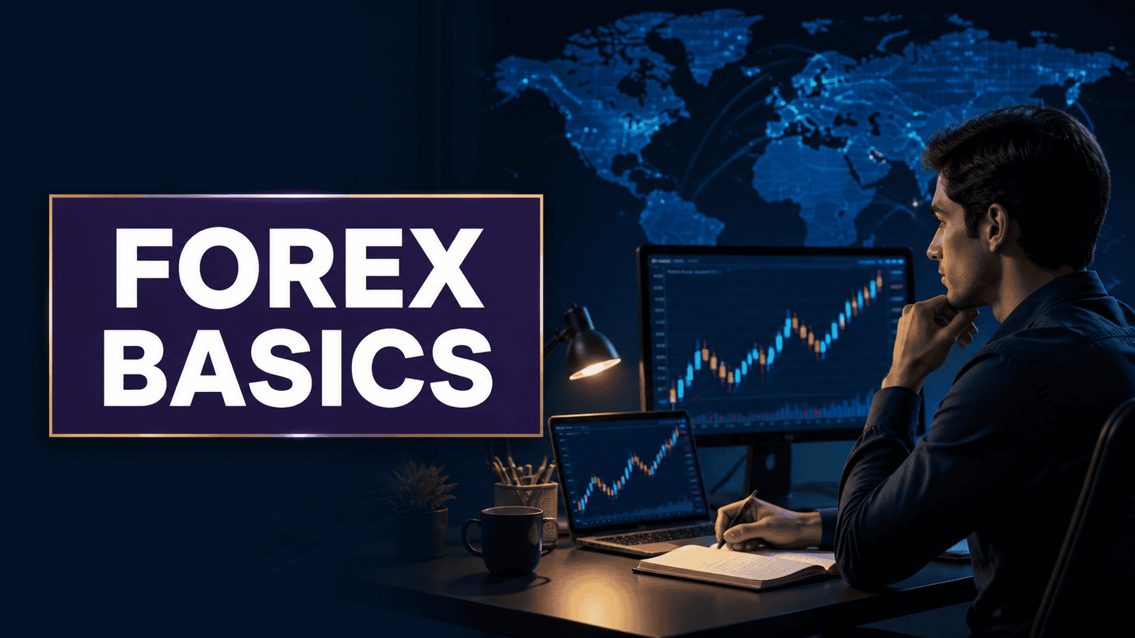 FOREX BASICS title card for Introduction to Forex Trading